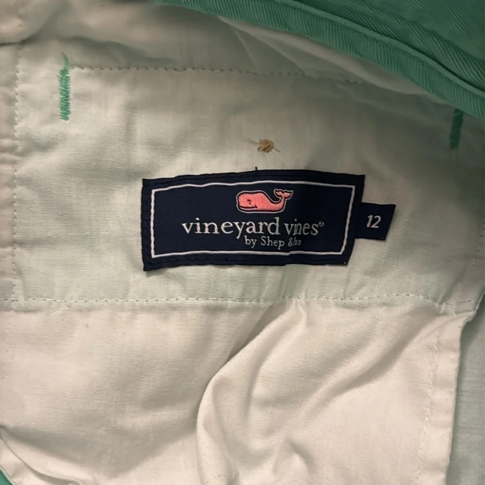 Vineyard Vines 12 Boys 100% Cotton Shorts Green